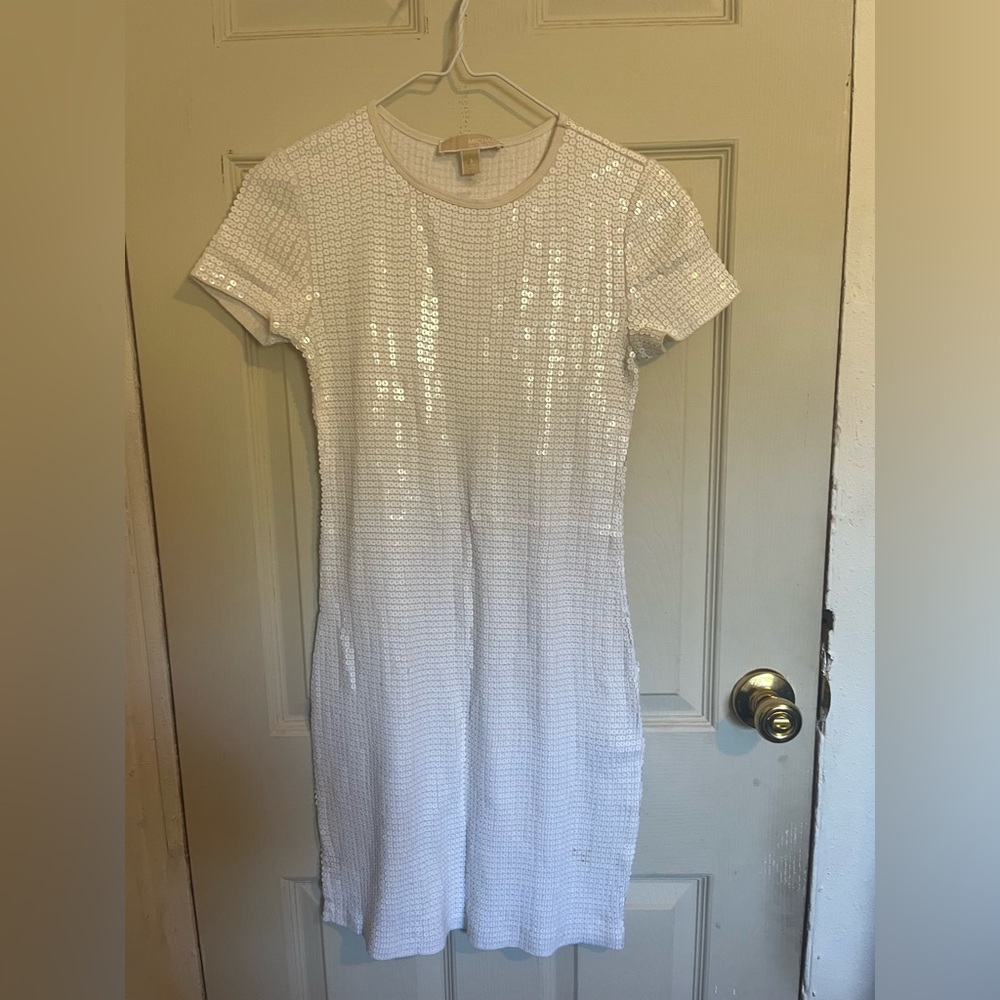 Michael Kors White Sequin Mini Dress